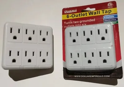 6-Outlet Wall Plug Adapter Grounded Indoor Cordless Adapter • $8.29