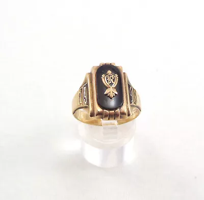 VTG Terry Berry 10K Gold High School Ring Class194..? Size 8.5 Weight 6.3 Grams • $189.95