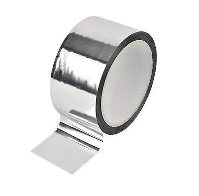 Aluminium Foil Tape Insulation Rolls Heat Duct Self Adhesive 50 75 100mm X 50M • £9.88