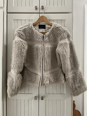 Vero Moda Light Gray Women's Coat Faux Fur US Medium • $40