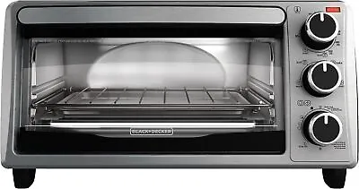 4-Slice Toaster Oven Stainless Steel Compact Space-saving Miniature Mini Small • $85