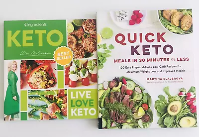 Keto Cookbook Bundle X 2 Books : 4 Ingredient Keto + Quick Keto 30 Minute Meals • $34.95