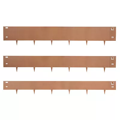 VEVOR Steel Lawn Edging Metal Landscape Edging 5PCS 3 /4 /5 X39  Brown Border • £47.63