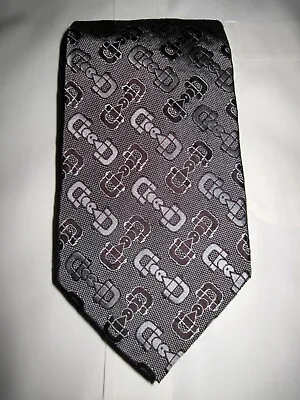 $72.95 • Buy GUCCI Made In Italy 100% Silk Designer Horse Bit Link Tie Gorgeous Colors MINT!