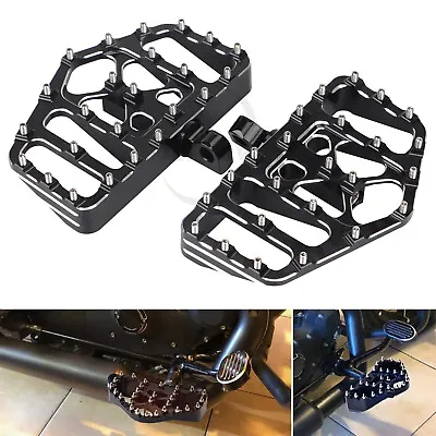 $46.98 • Buy Wide Fat Foot Pegs Floorboards For Harley Dyna FXDB FXDC Electra Glide FLHTCSE