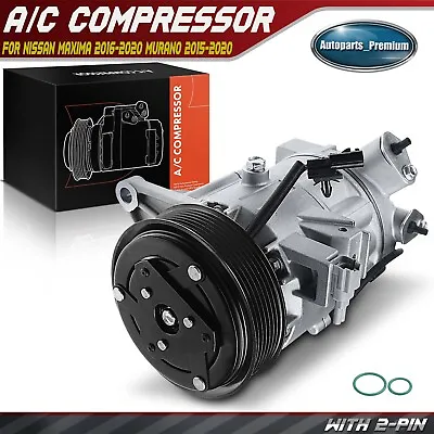 A/C Compressor With Clutch For Nissan Maxima Murano 2015-2022 V6 3.5L 6SBH14C • $204.99
