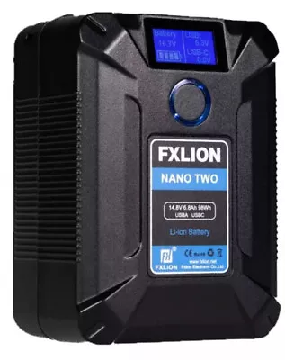 $199 • Buy FXLION NANO Two V-Mount V Lock Lithium Battery 98Wh Type C USB For Sony Camera