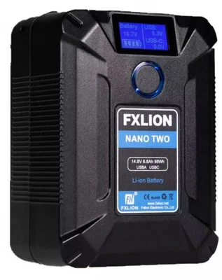 $199 • Buy FXLION NANO Two V-Mount V Lock Lithium Battery 98Wh Type C USB For Sony Camera