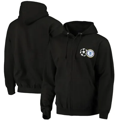 Chelsea FC Football Zip Hoodie Mens Small Champions League Hooded Top S CHH1 • £26.95
