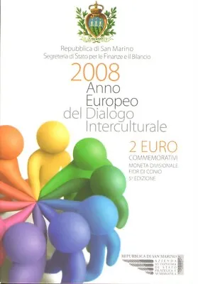 2008 Republic Of San Marino - Intercultural Dialogue 2 Euros - FDC • $99.08