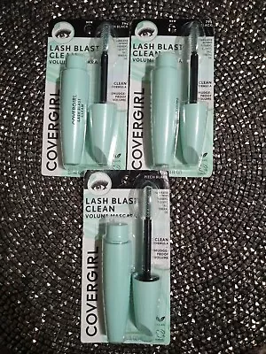 3Pack CoverGirl Lash Blast Clean Volume Mascara Pitch Black 795 0.44 Fl Oz • $12