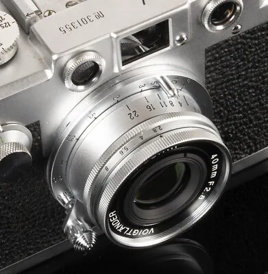 Voigtlander USA 40mm F/2.8 Heliar Aspheric LTM M39 Leica Screw Mt. Silver • $449