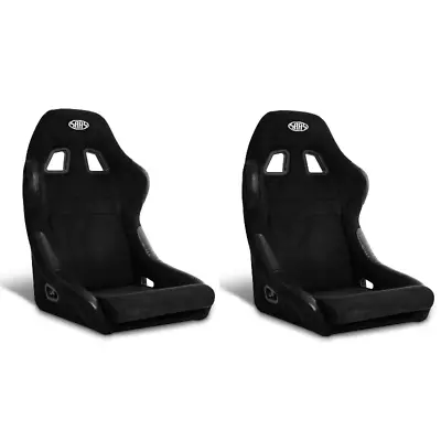 SAAS Universal Seats (2) Fixed Back Mach II Black Suede ADR Compliant • $750