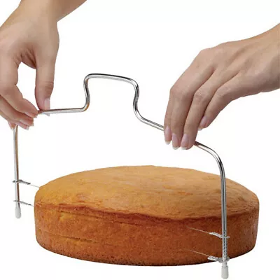  2 PCS Cake Cutting Wires Icing Leveler Kitchen Tools Baking Double Line • £9.45