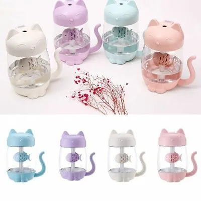 Cat Air Humidifier Cool Mist Maker LED Lamp Night Lamp Bedroom Office Diffuser   • $41.91