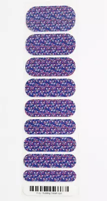 Jamberry Budding Cobalt February 2014 Tbt Exclusive Half Sheet Nail Wrap • $3.50