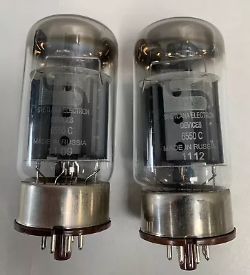 $49.95 • Buy Lot Of   2   Svetlana Electron 6550 C Amp Vacuum Tubes Russia (A10)
