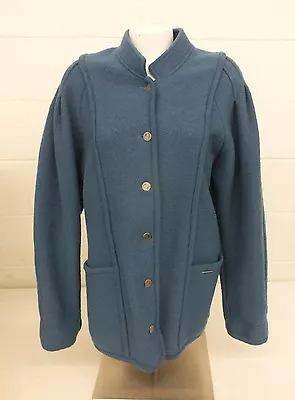 $39.95 • Buy Geiger Austria Blue 100% Wool Jacket Size 36/US Women's Medium EXCELLENT LOOK