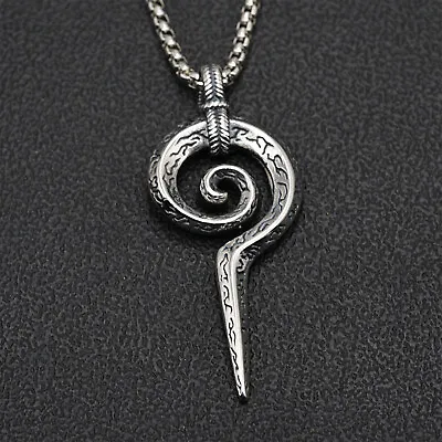 Silver Mayan Totem Snake Scepter Pendant Necklace Mens Womens Jewelry Chain 24  • $3.99