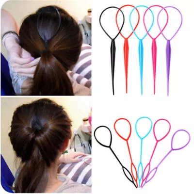 Hair Topsy Tail Magic Braid Ponytail Maker Clip Tool Styling UK Band Accessory • £2.15