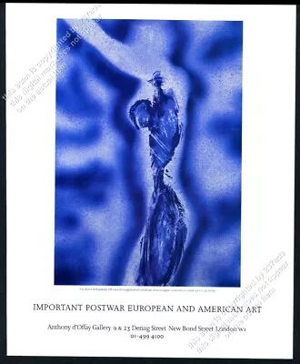 1988 Yves Klein Anthropometry 1961 Painting London Gallery Show Vintage Print Ad • £9.49
