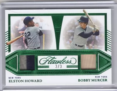 Elston Howard / Bobby Murcer 2023 Panini Flawless Dual Patch 3/3 • $79.99