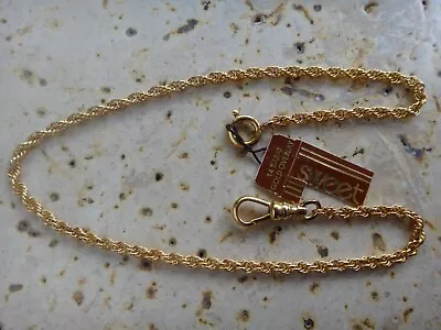 Vintage New Old Stock 14k Overlay Pocket Watch Chain NOS • $29