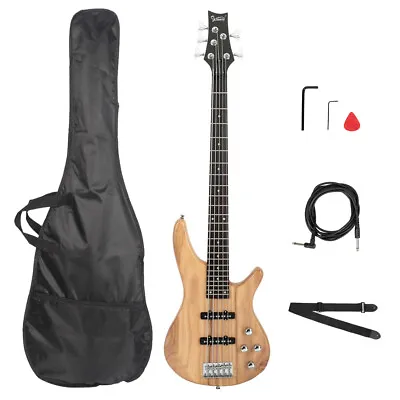 GIB Five String Single Single Pickup Original Wood IB Bass With A Top Quality • $95.13