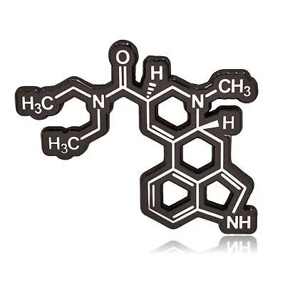 LSD Lysergic Acid Diethylamide Molecule Hard Enamel Pin • $9.99