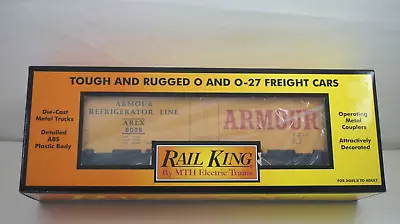 MTH RailKing ARMOUR 8008 O Scale Reefer Train Car - 30-7818 • $39.95