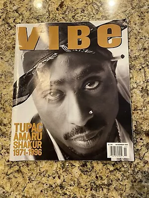 $90 • Buy Vintage Vibe Magazine Tupac November 1996 Cover Issue  RIP Tupac 
