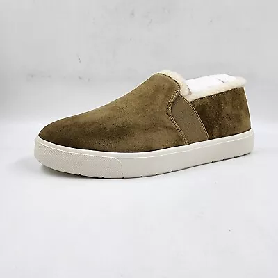 Vince Blair Shearling Lined Slip On Sneakers Women's 6.5 Cypress Suede Round Toe • $94.04