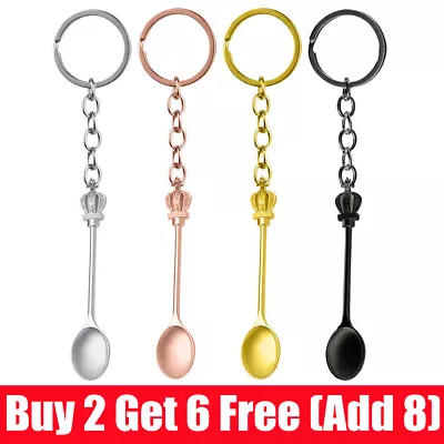 Mini Little Salt Sugar Charm Spoon Keyring Pendant • £2.90