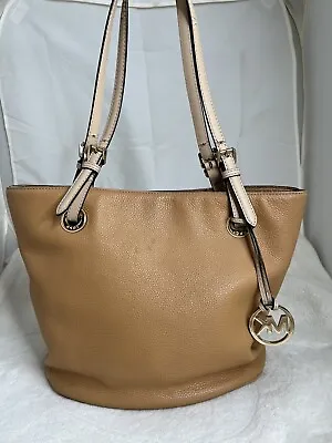 Michael Kors Leather Camel Color Tote With Beige Handles • $25