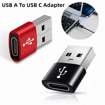 USB Type A Male To USB C Type C Female Charging Port Adapter Fast Converter AU • $5.89