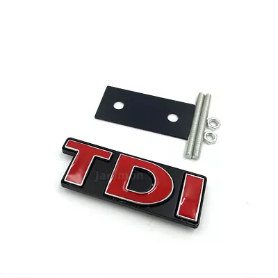 Red Plastic TDI Front Grill Grille Badge Emblem For Golf Jetta Scirocco Polo MK • $11.67