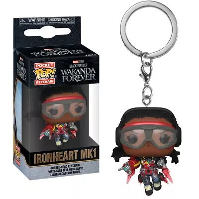 Funko POP! Keychain Marvel Ironheart MK1 Black Panther Vinyl Keyring • £8.95