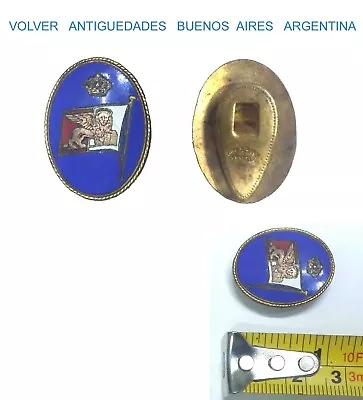 Vintage Battaglioni San Marco ? Brass Enamel Pin Succ. A . Santi Venezia  • $224.97