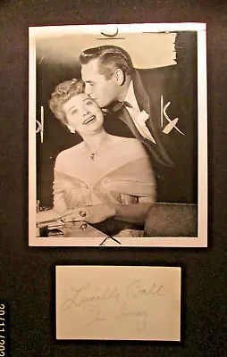 Lucille Ball & Desi Arnaz : (i Love Lucy) Hand Sign  Autograph Card (classic) • $1299.99