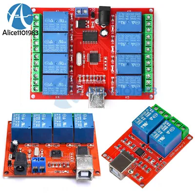 2/4/8 Channels 5V 12V Computer USB Control Delay Switch Drive-free Relay Module • $7.83