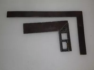 Lot Of 2: VINTAGE TWIX TRY SQUARE CAPTENTER'S TOOL T-SQUARE W/LEVEL MADE IN USA • $19.99