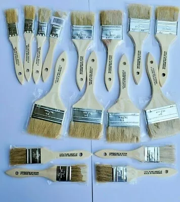 MIx Of 16 Chip Brushes Perfect For Adhesives Paint Touchups 1  1.5  2  And 3  • $17.85