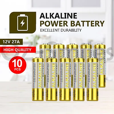 10x OZ 27A 12V MN27 LR27 A27 L828 V27GA Alkaline Battery Garage Car Remote Alarm • $5.45