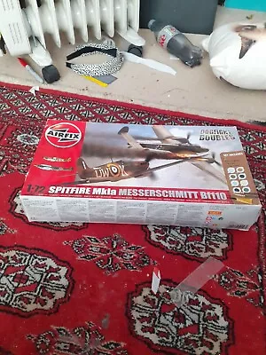 £0.99 • Buy AIRFIX  SPITFIRE  & MESSERSCHMITT  DOGFIGHT DOUBLE  1:72 Scale  Kit + PAINTS ETC