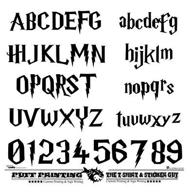 Wizard Font Alphabet  Stickers Craft Wall Art A-Z 0-9 X1 Sheets Home A4 & A3. • £2.99