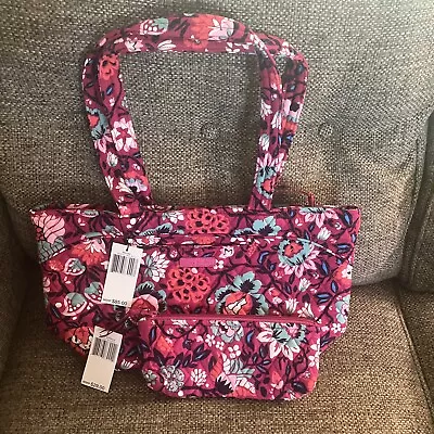 NWT Vera Bradley Mandy Tote And Matching Pouch Set In Bloom Berry Retail $114 • $57.95