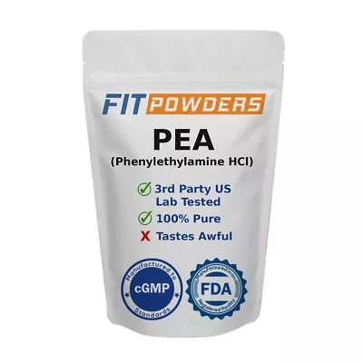 Beta Phenylethylamine HCL (PEA) Powder - 100% Pure - Scoop Included (Variations) • $22.95