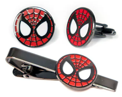 Spiderman Cuff Links Avengers Spider-an Tie Clip Comic Wedding Cufflinks Jewelry • $9.95