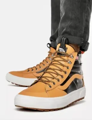 Vans Sk8-Hi MTE 2.0 DX All Weather Shoes Prima Apricot Orange Black Size 55 New • $85