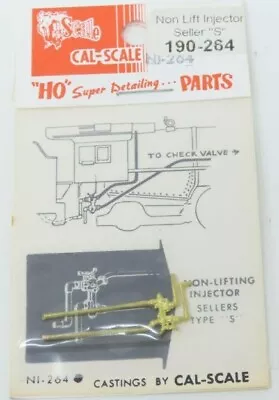 Cal Scale 190-264 HO Steam Loco Sellers Brass Casting TypeS Nonlifting Injectors • $4.46